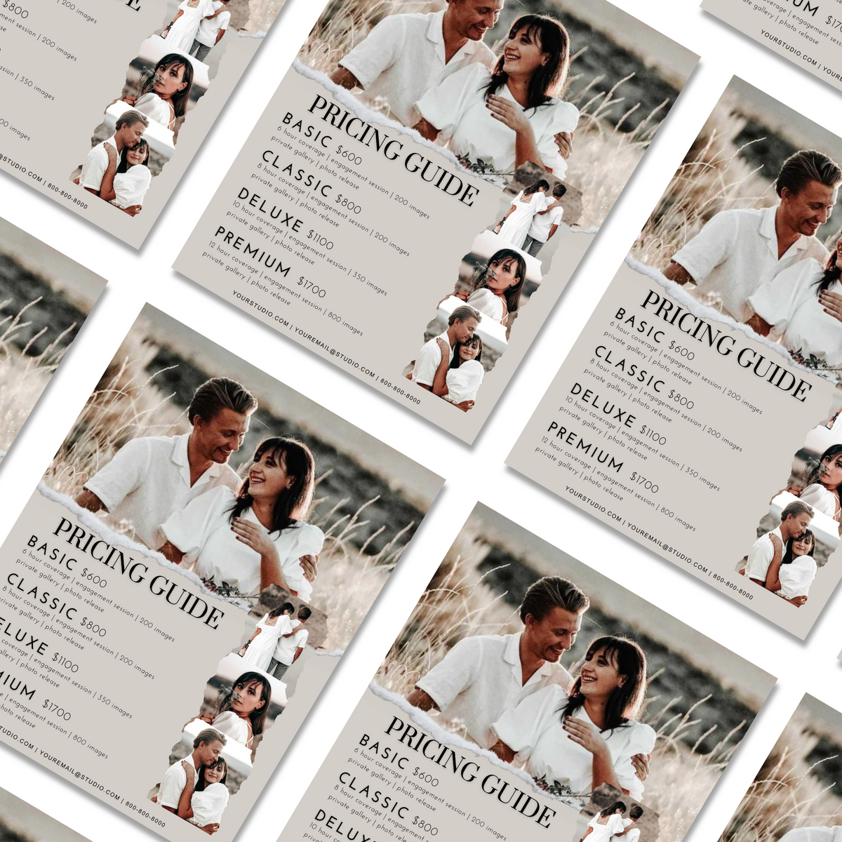 RIPPED PAPER Photography Pricing Guide Template | JuliPresets | Pho...